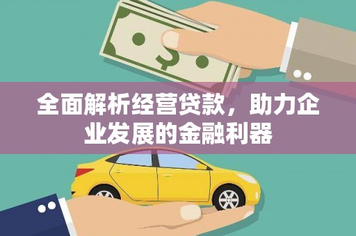 依安全面解析经营贷款，助力企业发展的金融利器