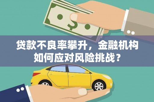 依安贷款不良率攀升，金融机构如何应对风险挑战？