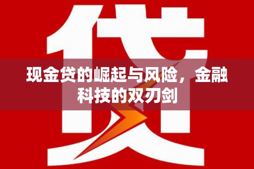 依安现金贷的崛起与风险，金融科技的双刃剑